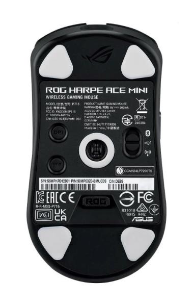 ASUS Herní myš ROG Harpe Ace Mini,  Bezdrátová BT,  RF 2.4GHz,  černá7