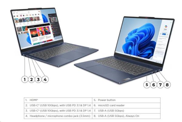 LENOVO NTB IdeaPad 5 2-in-1 14IRH9 - i7-13620H, 14" WUXGA OLED Touch, 16GB, 1TSSD, HDMI, Int. Intel UHD, W11H, 2Y CC4