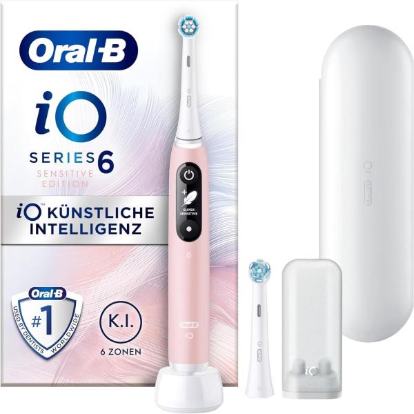 Oral-B iO Series 6N elektrický zubní kartáček, časovač, tlakový senzor, aplikace Oral-B, Pink Sand1