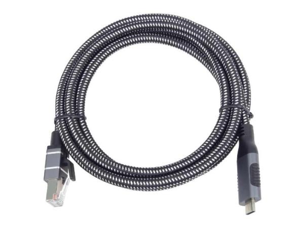 PremiumCord Ethernetový kabel USB-C na LAN RJ45 10 100 1000, 1m2