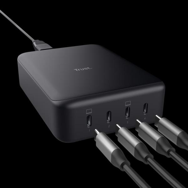 TRUST napájecí adaptér MAXO 240W 4-PORT USB-C DESK CHARGER1