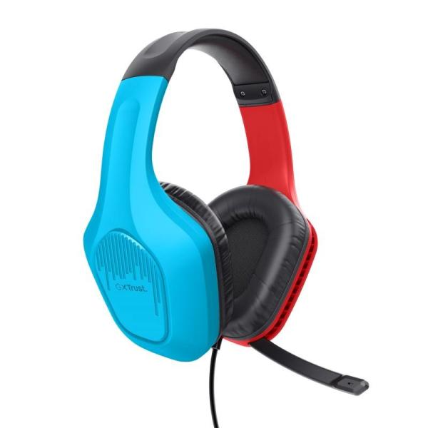 TRUST Herní sluchátka GXT 416S ZIROX, pro Nintendo Switch, modro-červená2