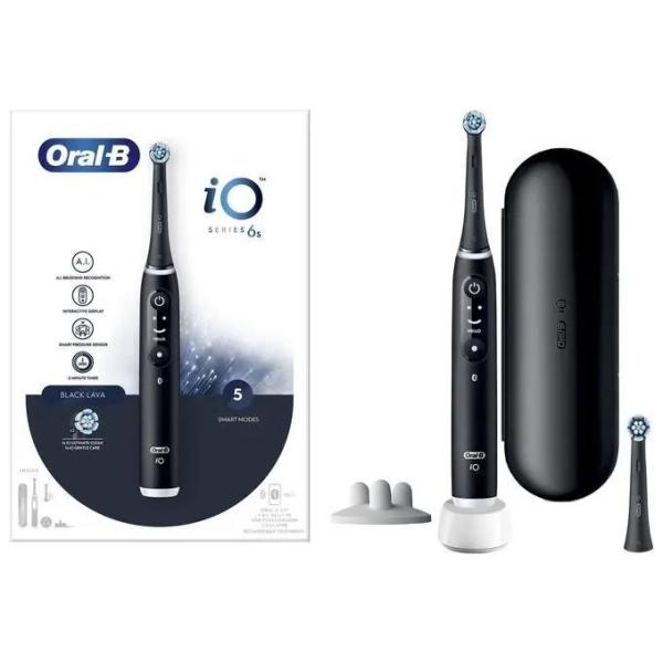 Oral-B iO Series 6s elektrický zubní kartáček,  časovač,  tlakový senzor,  5 programů,  aplikace Oral-B,  černá1