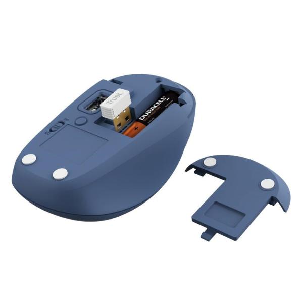 TRUST Myš YVI+,  Bezdrátová,  Eco,  modrá - bluetooth + wifi3