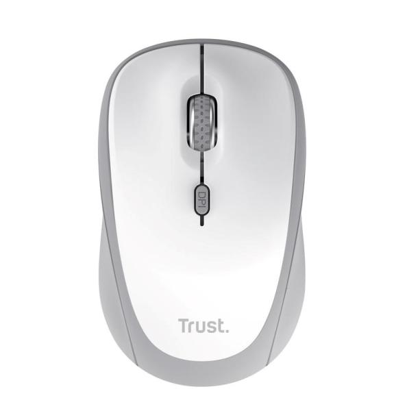 TRUST Myš YVI+,  Bezdrátová,  Eco,  bílá1