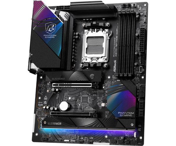 ASRock MB Sc AM5 X870 RIPTIDE WIFI, AMD X870, 4xDDR5, 1xHDMI, 2xThunderbolt, WI-FI3