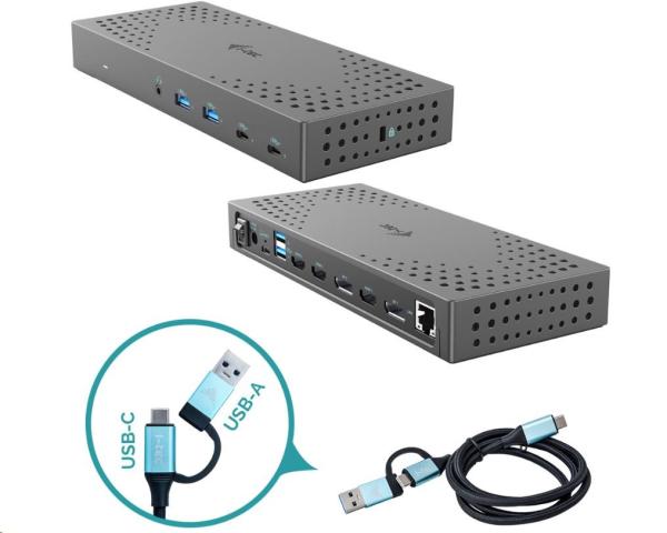 BAZAR - i-tec USB 3.0  USB-C  Thunderbolt, 3x 4K Docking Station Gen 2 + PD 100W - Po opravě (Komplet)