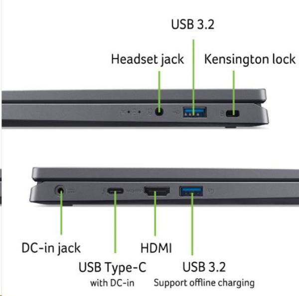 BAZAR - ACER NTB Aspire 14 (A14-51M-59K1),  Core-5 120U, 14 1920x1200, 16GB, 512GB SSD, Intel Graphics, W11H, Gray8