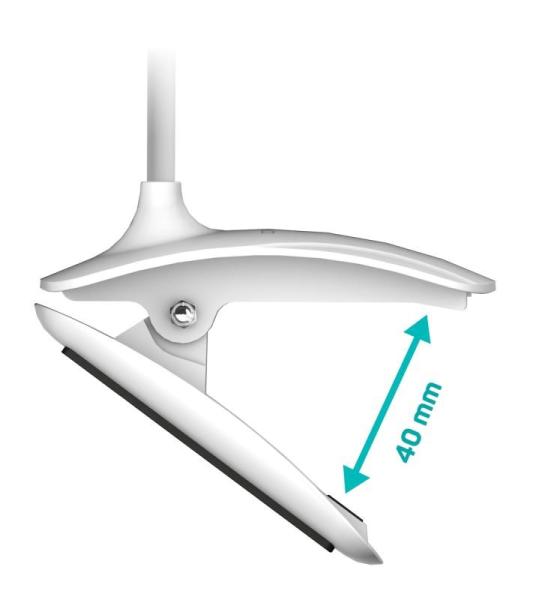 CONNECT IT Stolní LED lampa CLIP s klipem, bílá2