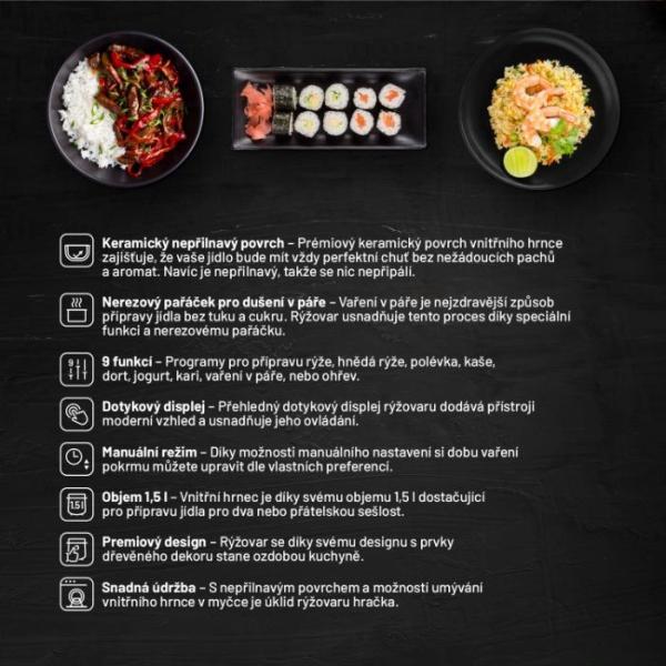 Lauben Multifunction Rice Cooker 1500BW - rýžovar5