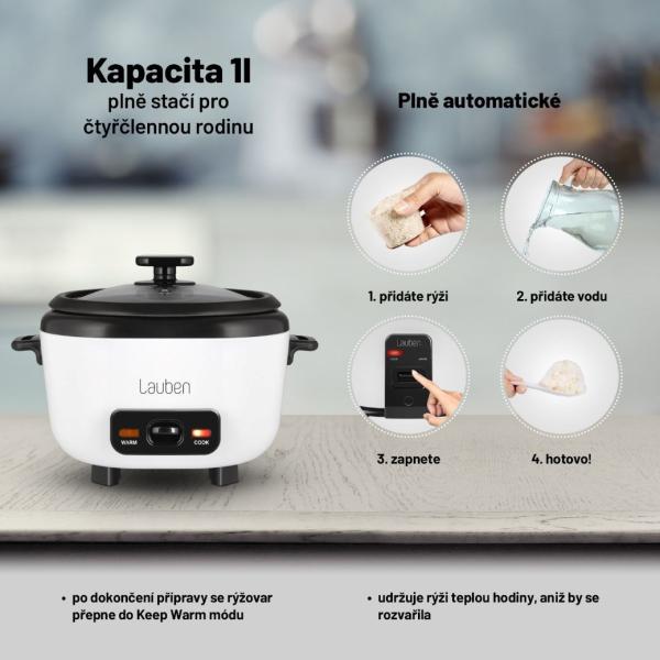 Lauben Rice Cooker Square 1000WB2