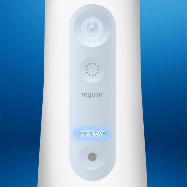 Oral-B Aquacare 4 ústní sprcha,  4 režimy,  2 intenzity,  šetrná k rovnátkům,  technologie Oxyjet,  bezdrátový provoz2