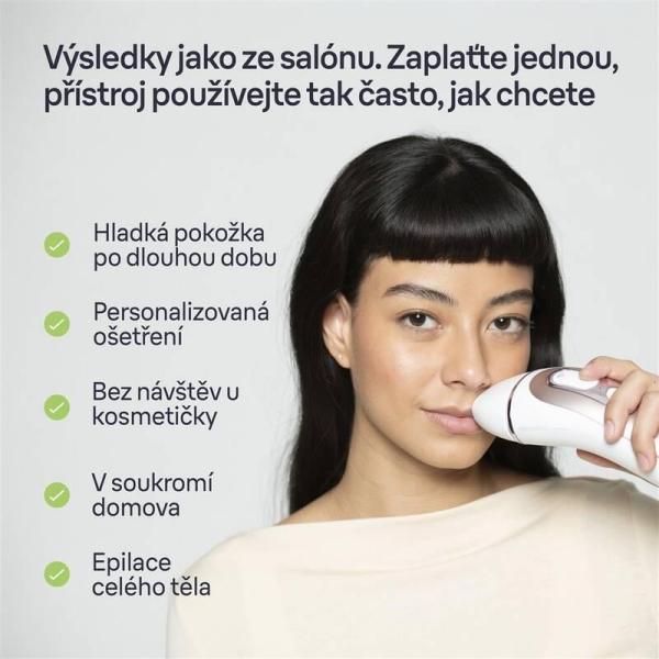 Braun Skin i·expert PL7253 IPL epilátor,  2 režimy,  nástavce,  UV filtr,  obličej,  intimní partie,  tělo5