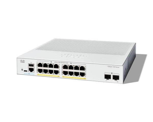 Cisco Catalyst switch C1200-16P-2G (16xGbE, 2xSFP, 16xPoE+, 120W, fanless) - REFRESH