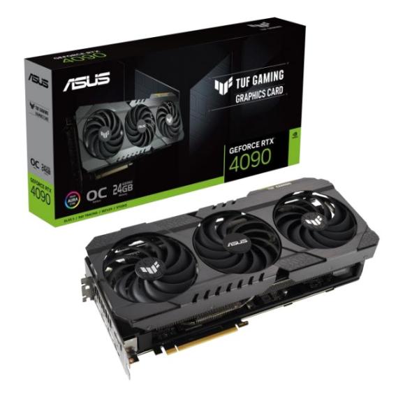 BAZAR - ASUS VGA NVIDIA GeForce RTX 4090 TUF 24G GAMING OC, RTX 4090, 24GB GDDR6X, 3xDP, 2xHDMI - Poškozený obal (Komple