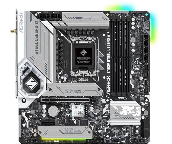 BAZAR - ASRock MB Sc LGA1700 B760M STEEL LEGEND WIFI, Intel B760, 4xDDR5, 1xDP, 1xHDMI, WI-FI, mATX - Po opravě (Bez pří1