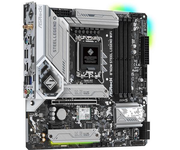 BAZAR - ASRock MB Sc LGA1700 B760M STEEL LEGEND WIFI, Intel B760, 4xDDR5, 1xDP, 1xHDMI, WI-FI, mATX - Po opravě (Bez pří3