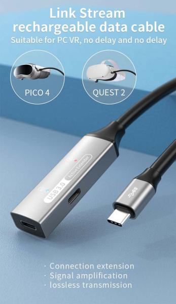 PremiumCord USB-C repeater a prodlužovací kabel Male-Female, 5Gbps Aluminium 10m5