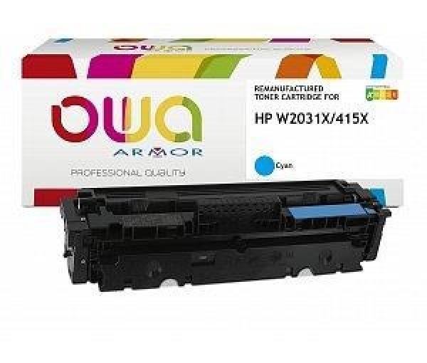 OWA Armor toner kompatibilný s HP W2031X, 415X, 6000st, modrá cyan, level managment