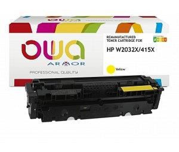 OWA Armor toner kompatibilný s HP W2032X, 415X, 6000st, žltá yellow, level managment