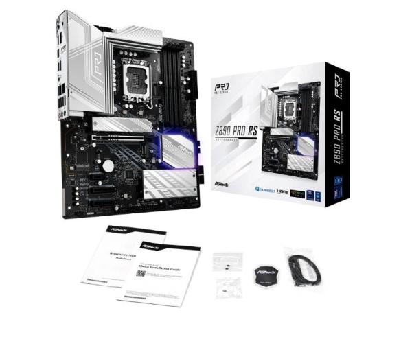 ASRock MB Sc LGA1851 Z890 PRO RS,  Intel Z890,  4xDDR5,  1xDP,  1xHDMI,  2xThunderbolt,  WI-FI6