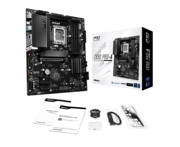 ASRock MB Sc LGA1851 Z890 PRO-A,  Intel Z890,  4xDDR5,  1xDP,  1xHDMI,  1xThunderbolt,  WI-FI6