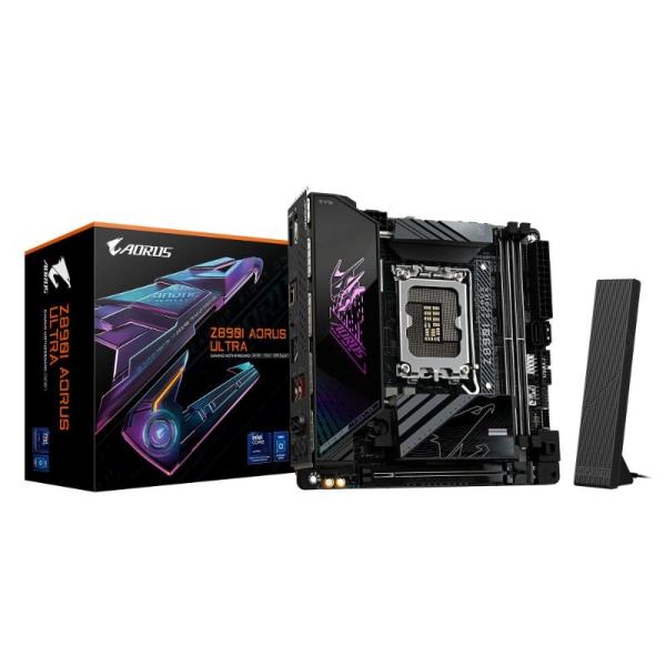 GIGABYTE MB Sc LGA1851 Z890I AORUS ULTRA,  Intel Z890,  4xDDR5,  1xDP,  1xHDMI,  1xThunderbolt,  WiFi,  mITX