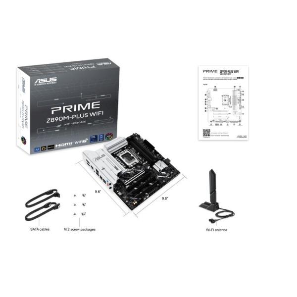 ASUS MB Sc LGA1851 PRIME Z890M-PLUS WIFI,  Intel Z890,  4xDDR5,  1xDP,  1xHDMI,  1xThunderbolt,  WI-FI,  mATX8