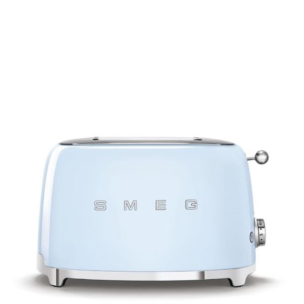 BAZAR - Smeg TSF01PBEU toustovač /  topinkovač,  2 toasty,  6 úrovní opékání,  zásuvka na drobky,  modrá - poš. obal