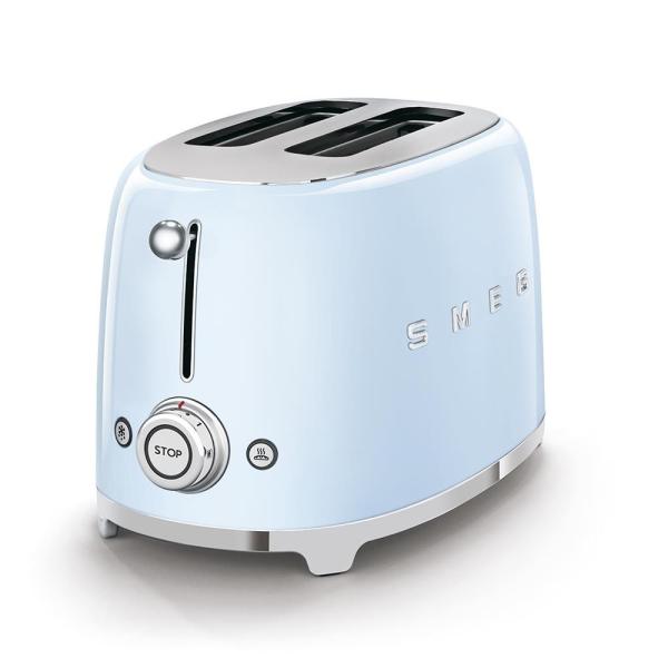 BAZAR - Smeg TSF01PBEU toustovač /  topinkovač,  2 toasty,  6 úrovní opékání,  zásuvka na drobky,  modrá - poš. obal1