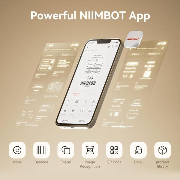 Niimbot Tiskárna štítků K3 Smart, bílá + role štítků 230 ks4