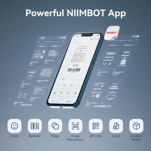 Niimbot Tiskárna štítků K3 Smart, modrá + role štítků 230 ks4