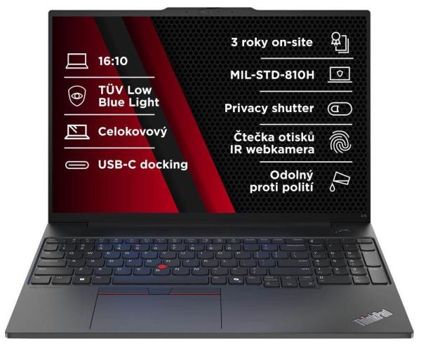 BAZAR - LENOVO NTB ThinkPad E16 AMD G2 - Ryzen7 7735HS, 16" WUXGA, 16GB, 512SSD, FHD+IRcam, W11P - Poškozený obal