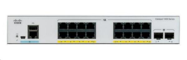 BAZAR - Cisco Catalyst C1000-16P-E-2G-L, 16x10 100 1000, 2xSFP, PoE - REFRESH - rozbaleno