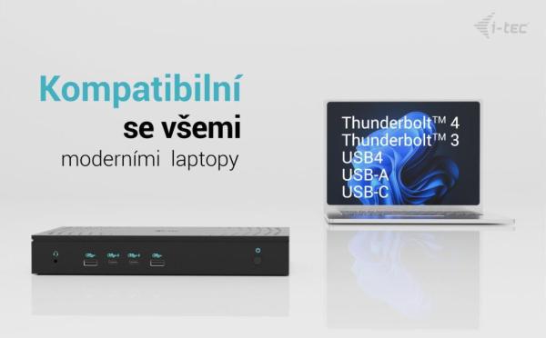 i-tec Universal 5x 4K Display Docking Station,  Power Delivery 100W8