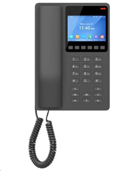 Grandstream GHP631W SIP WiFi hotelový telefón s displejom, čierny