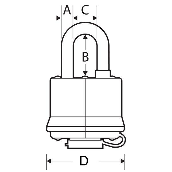 Master Lock 7804EURD visací zámek odolný povětrnostním vlivům - 40mm0