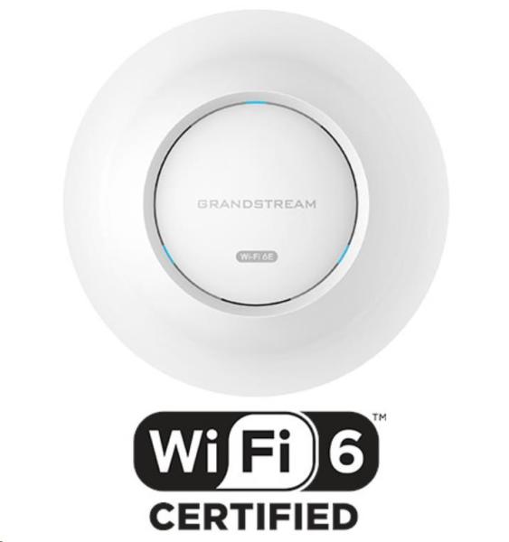 Grandstream GWN7665 AP, Wi-Fi 6E, 802.11ax, Tri Band 2x2:2 MU-MIMO DL/ UL OFDMA, 384 klientov, 48 SSID