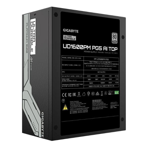 GIGABYTE zdroj UD1600PM PG5 AI TOP,  1600W,  80+ Platinum,  140mm fan6