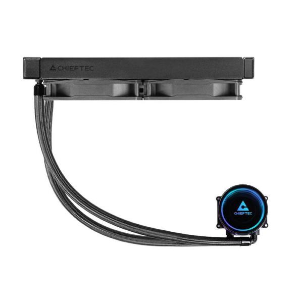 CHIEFTEC vodní chlazení CPU Iceberg 240 Dark,  2x120mm,  ARGB vodní blok,  LGA1851,  AM5,  černá2