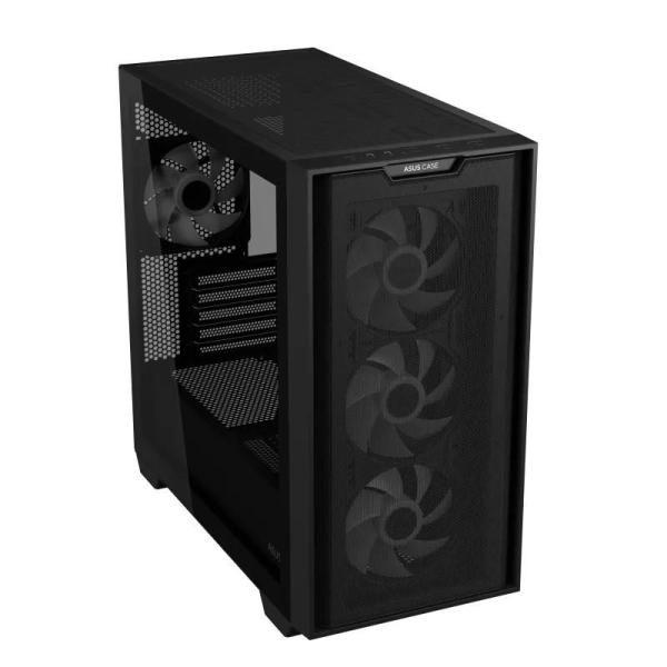 ASUS case A21 PLUS,  Mini Tower,  průhledná bočnice,  4x 120mm ARGB Fan,  černá4
