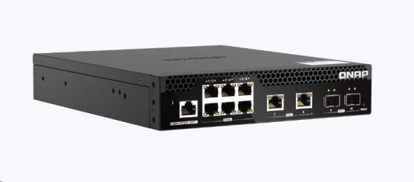 QNAP riadený switch QSW-M2106R-2S2T (6x 2, 5GbE RJ45, 2x 10GbE RJ45, 2x 10GbE SFP+, malá šírka)2