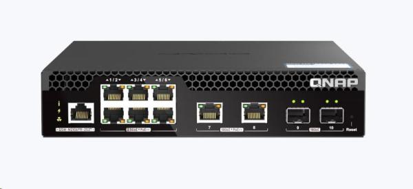 QNAP switch QSW-M2106PR-2S2T (2xSFP+, 2x10GbE, 6x2, 5GbE, 8xPoE++, 310W)