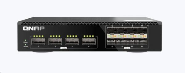 QNAP riadený switch QSW-M7308R-4X (4x 100GbE porty + 8x 25GbE porty, polovičná šírka)