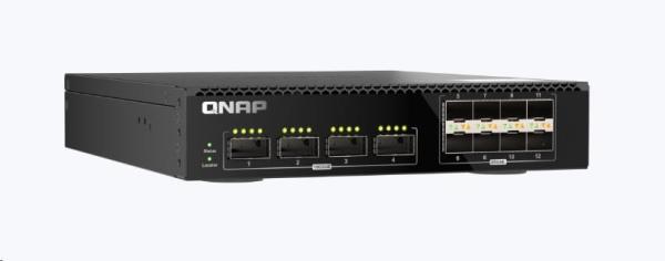 QNAP riadený switch QSW-M7308R-4X (4x 100GbE porty + 8x 25GbE porty, polovičná šírka)2