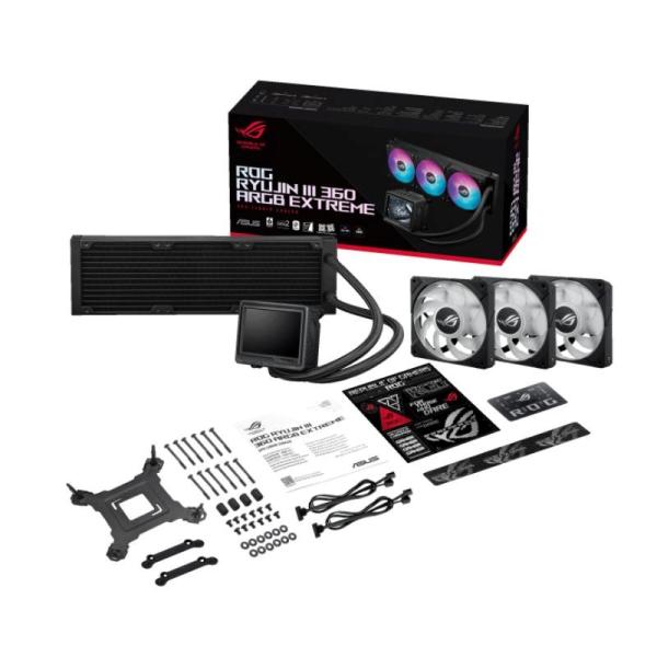 ASUS vodní chladič CPU AIO ROG RYUJIN III 360 ARGB EXTREME,  3x120mm,  AM5,  LGA18519