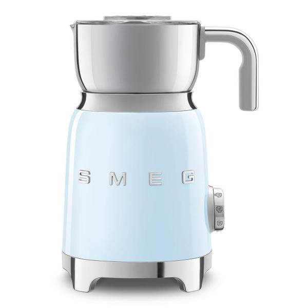 BAZAR - Smeg MFF11PBEU napěňovač mléka,  500 W,  600 ml,  horká čokoláda /  mléko,  lehká pěna,  pastelově modrý - opraveno