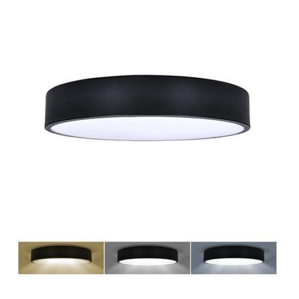 Solight LED stropní osvětlení LECCE,  3CCT,  36W,  2100lm,  30cm,  3000/ 4000/ 6000K,  černá