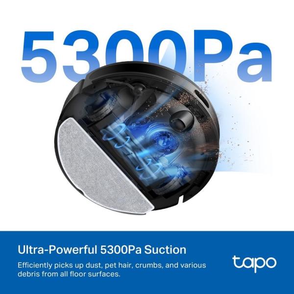 TP-Link Tapo RV20 Max robotický vysavač s mopem (LiDAR,  2, 4 GHz,  BT,  černý)3