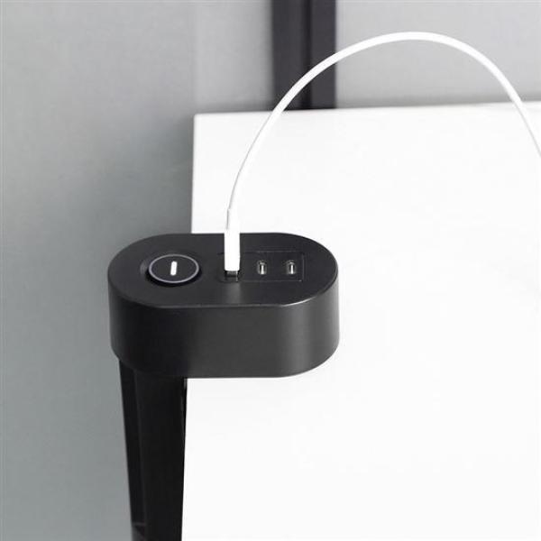 Solight 3z + USB A+C přenosné stolní zásuvky,  2m,  černá,  USB rychlonabíječka 20W PD9